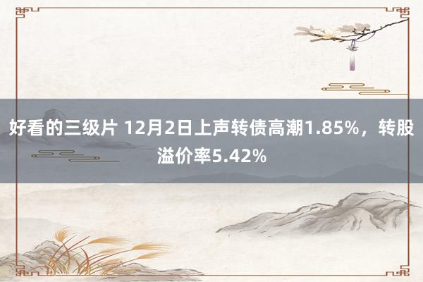 好看的三级片 12月2日上声转债高潮1.85%，转股溢价率5.42%