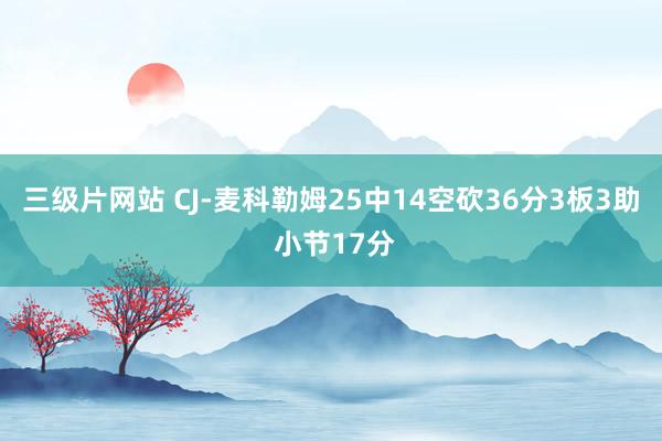 三级片网站 CJ-麦科勒姆25中14空砍36分3板3助 小节17分